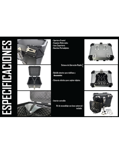 GPR BAUL UNIVERSAL ALUMINIO NEGRO...